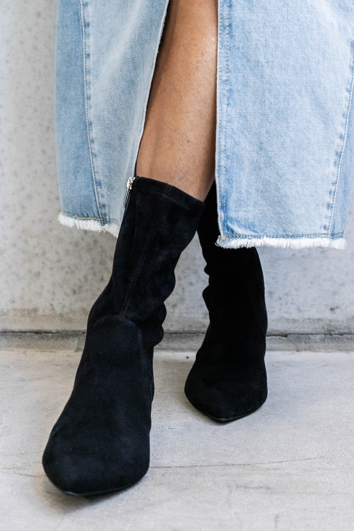 Auston Microsuede Boot - Black - Mabel and Woods