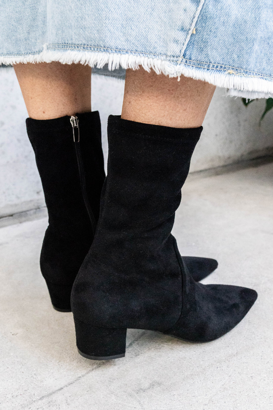 Auston Microsuede Boot - Black - Mabel and Woods