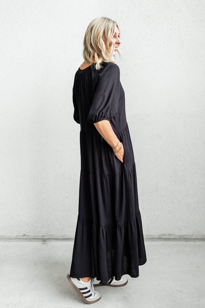 Addison Tunic Dress - Black