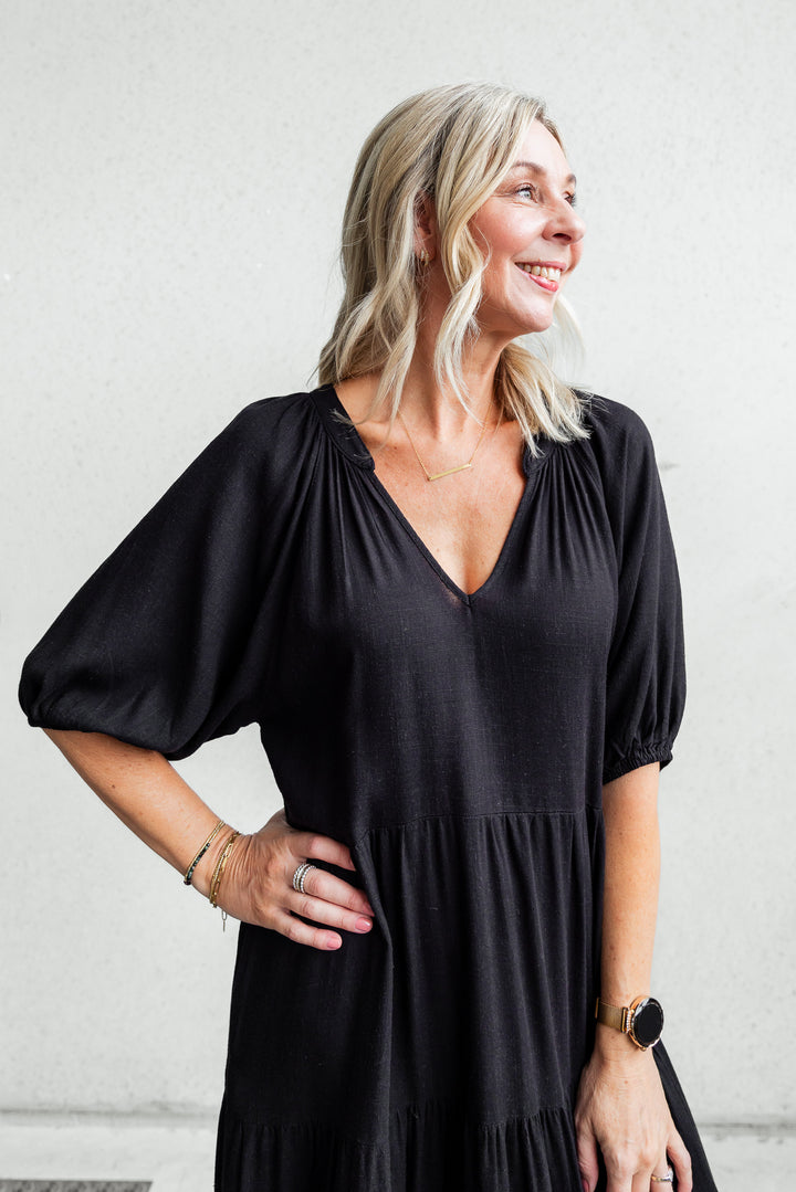 Addison Tunic Dress - Black