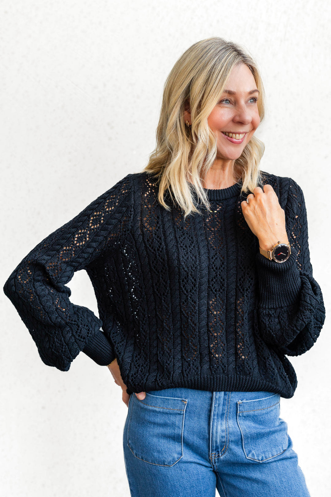 Lacey Knit - Black