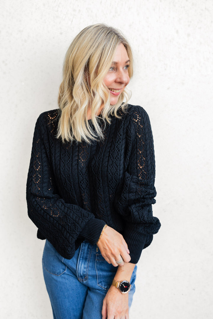 Lacey Knit - Black