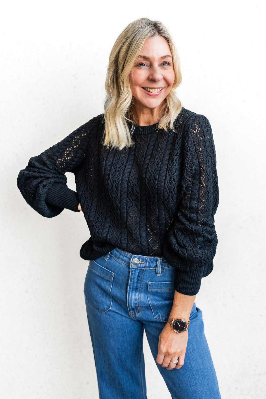 Lacey Knit - Black
