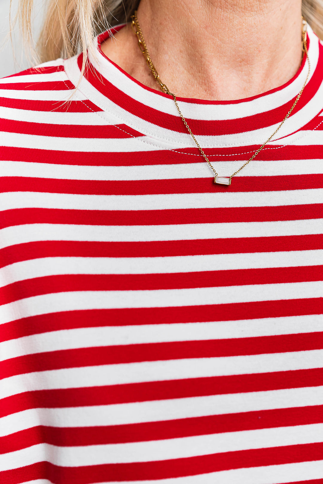 Riot Stripe Tee - Red - Mabel and Woods