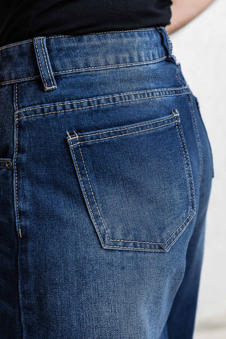 Liza Barrel Jean - Dark Wash - Mabel and Woods