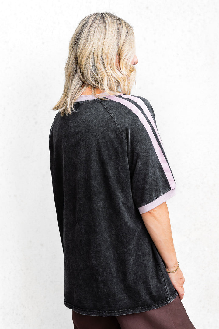 Mermaid Aperol Club Tee - Washed Black - Mabel and Woods