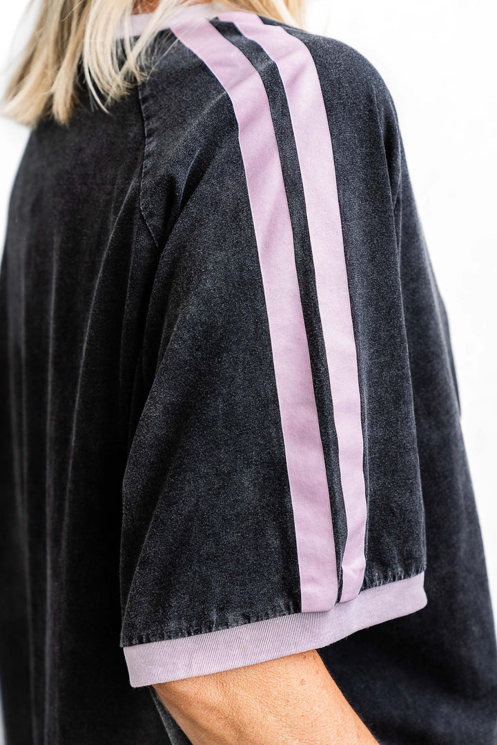 Mermaid Aperol Club Tee - Washed Black - Mabel and Woods