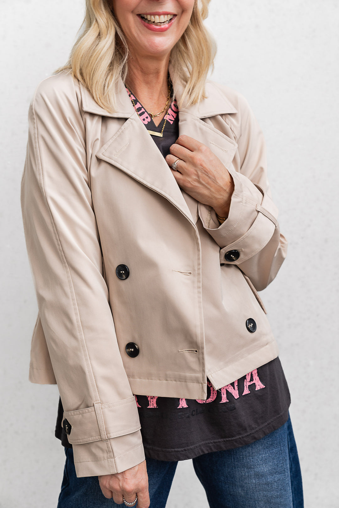 Mason Short Trench - Beige