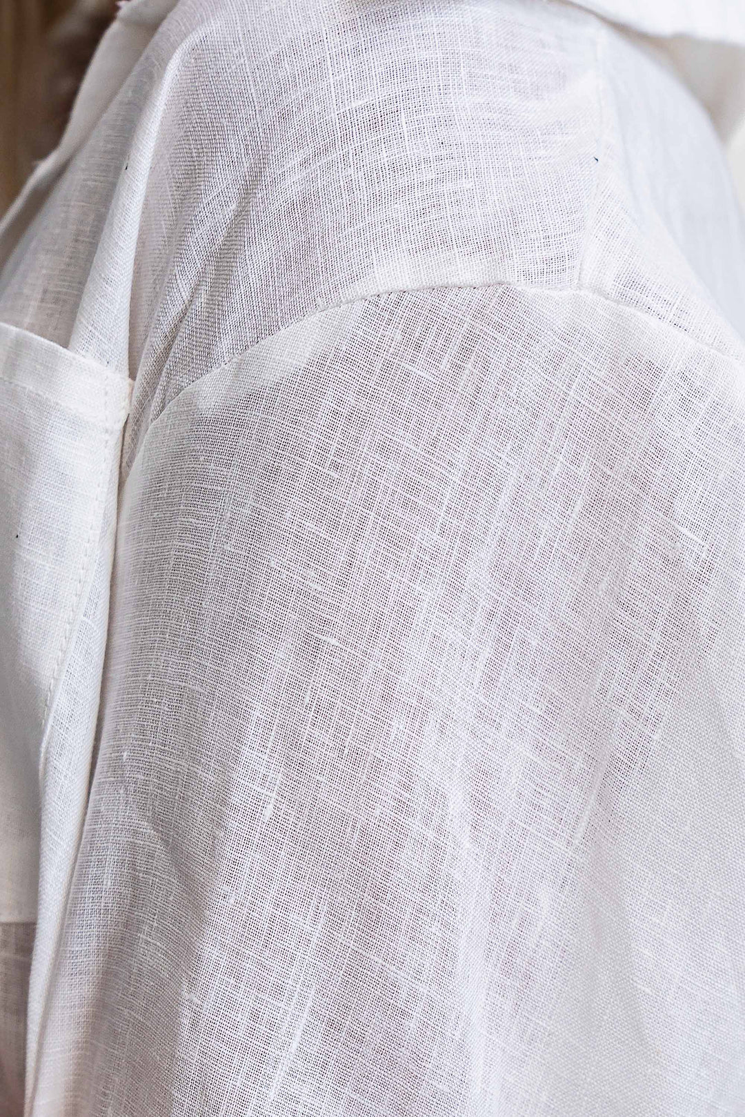 Boyfriend Linen Shirt - White - Mabel and Woods