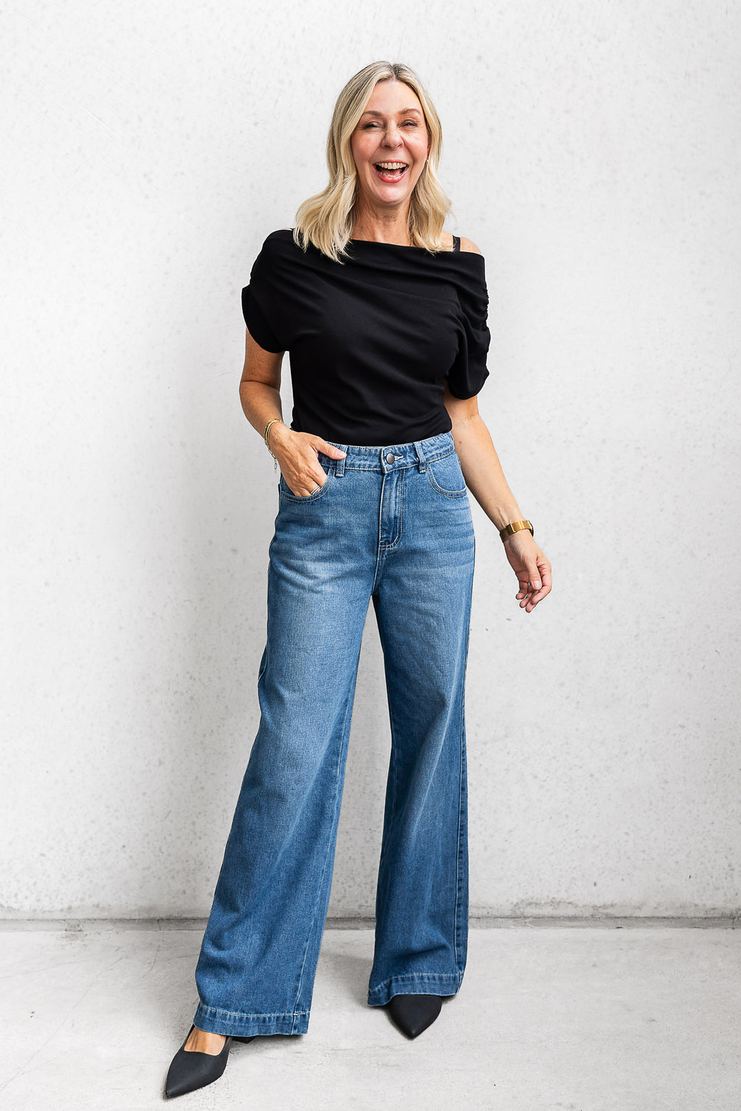 Greer Wide Leg Cuff Jean