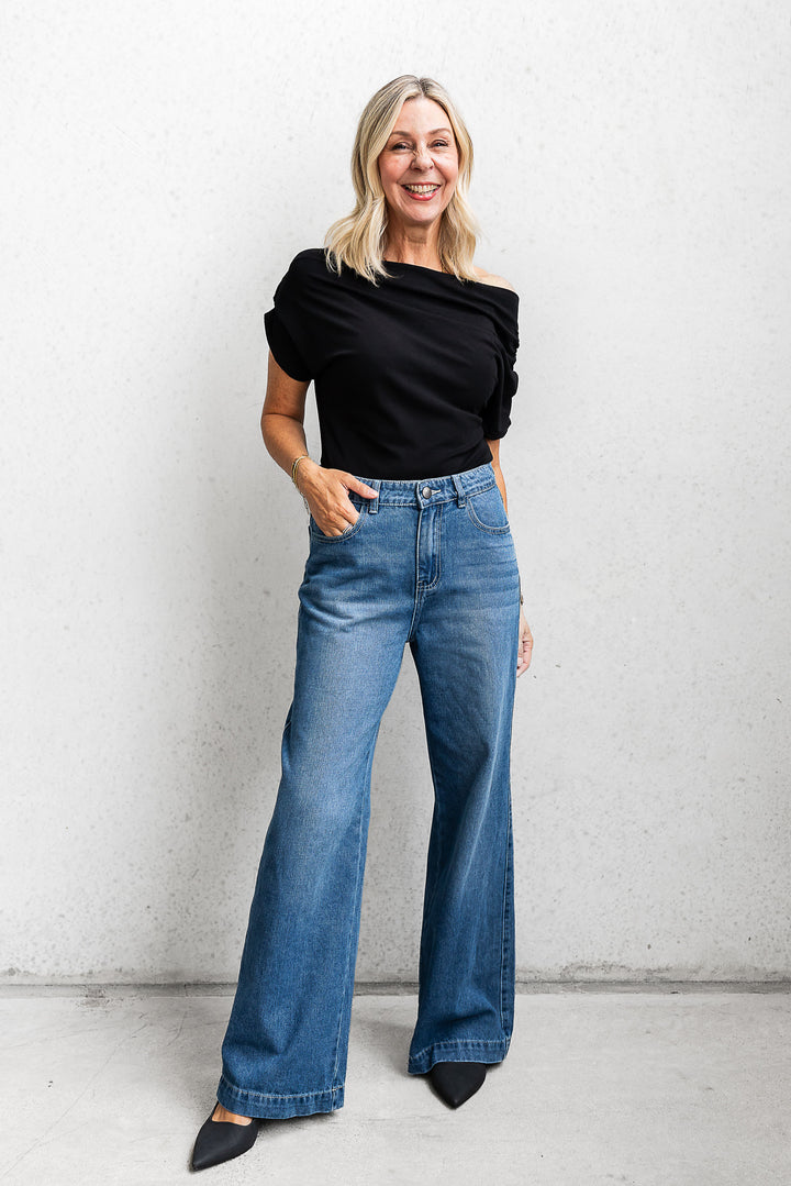 Greer Wide Leg Cuff Jean