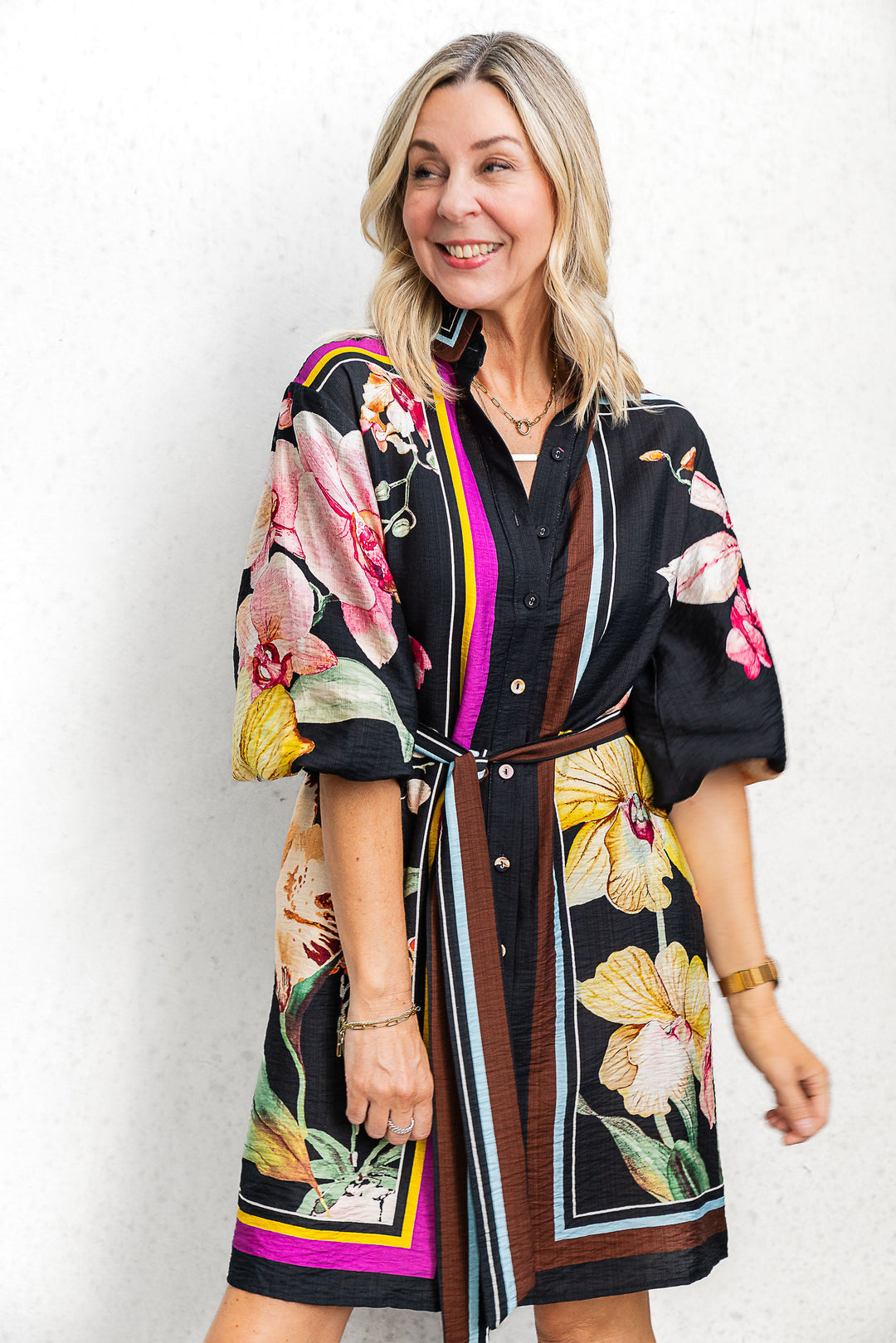 Black Lily Tie Dress - Mabel and Woods