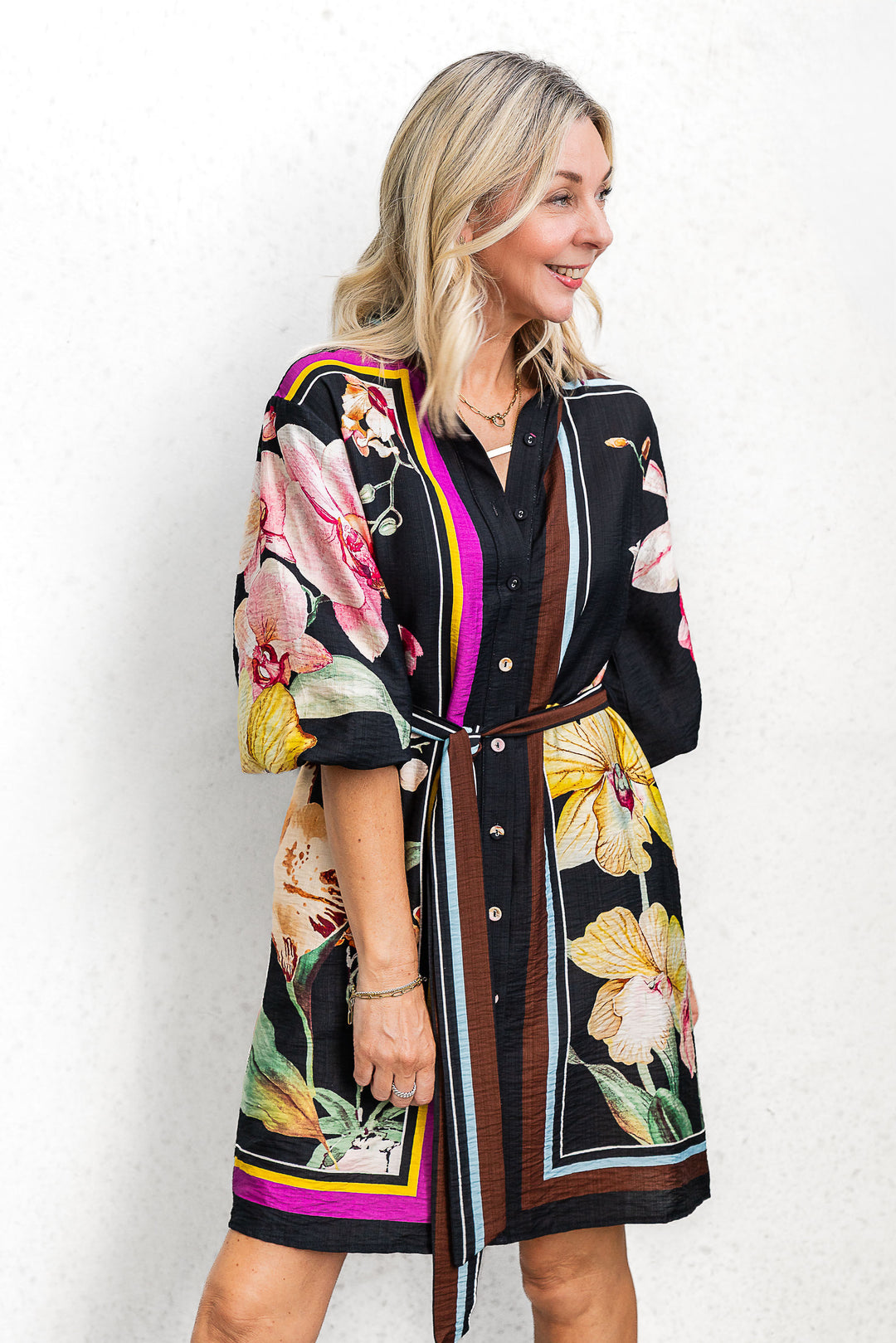 Black Lily Tie Dress - Mabel and Woods