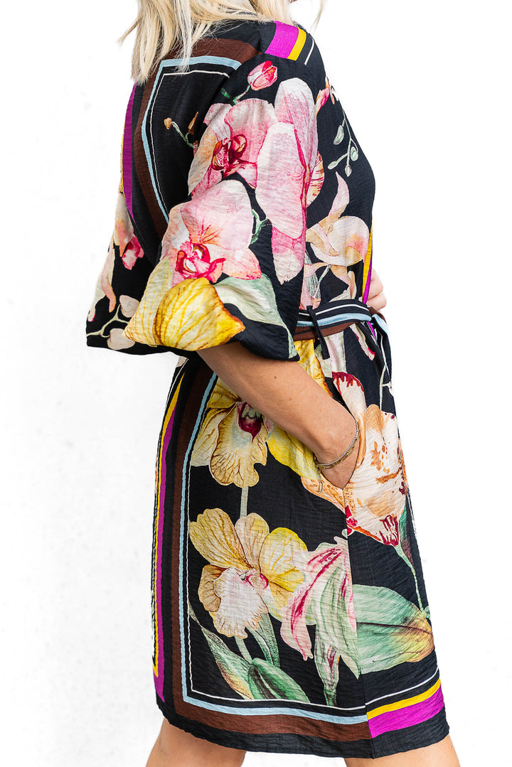 Black Lily Tie Dress - Mabel and Woods