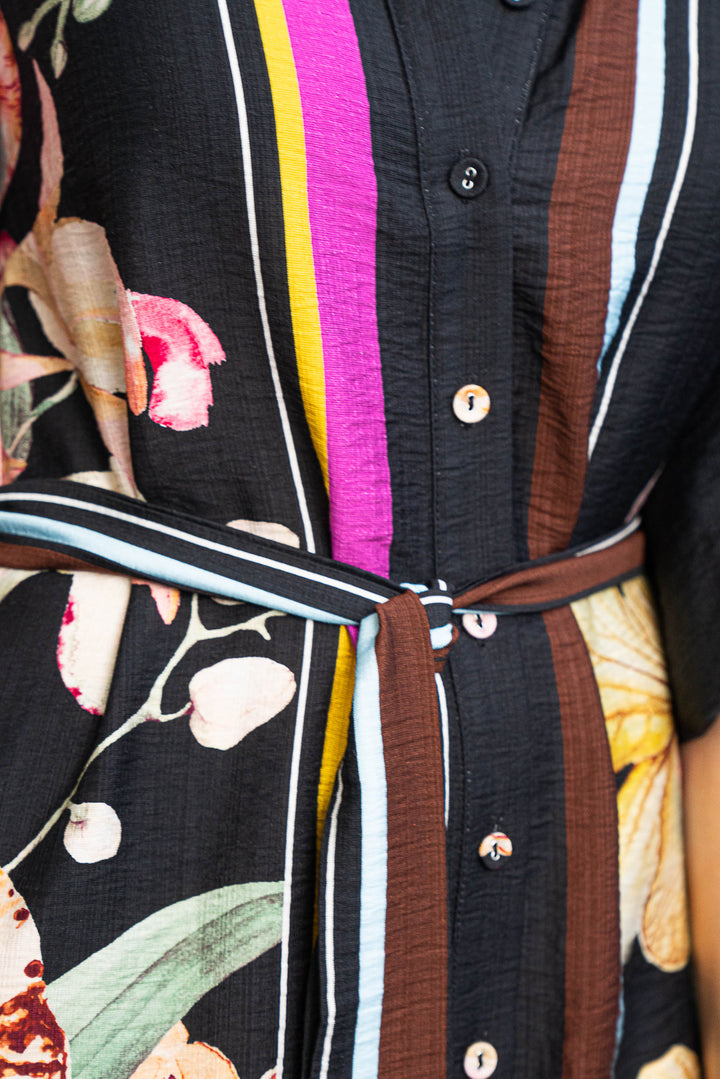 Black Lily Tie Dress - Mabel and Woods