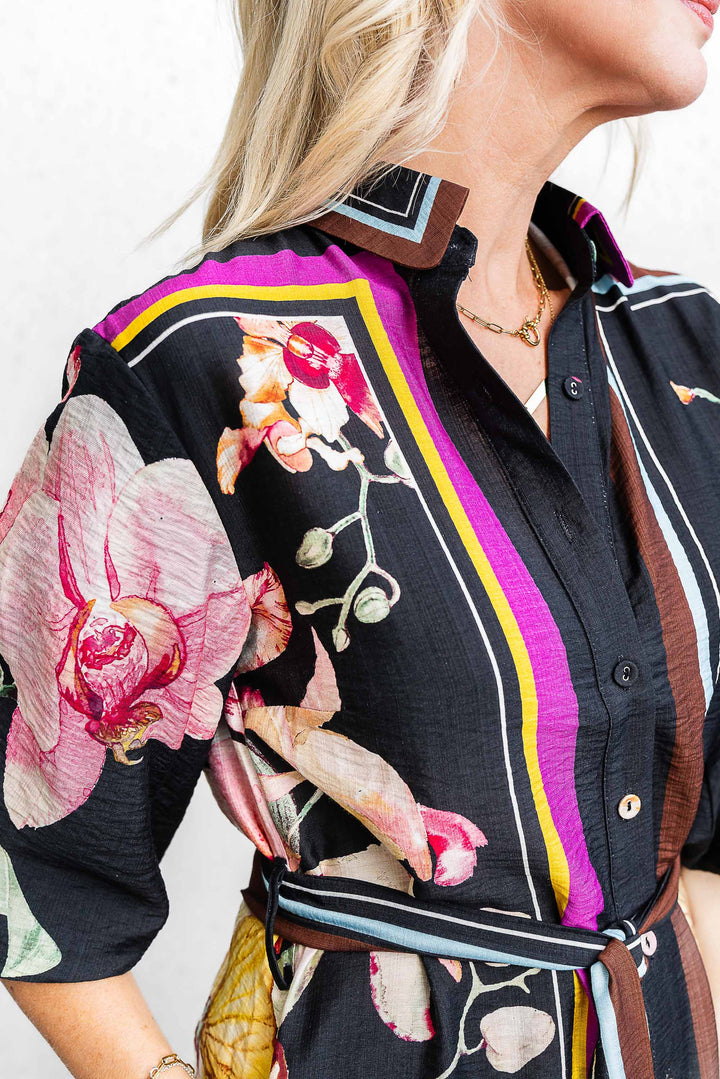 Black Lily Tie Dress - Mabel and Woods