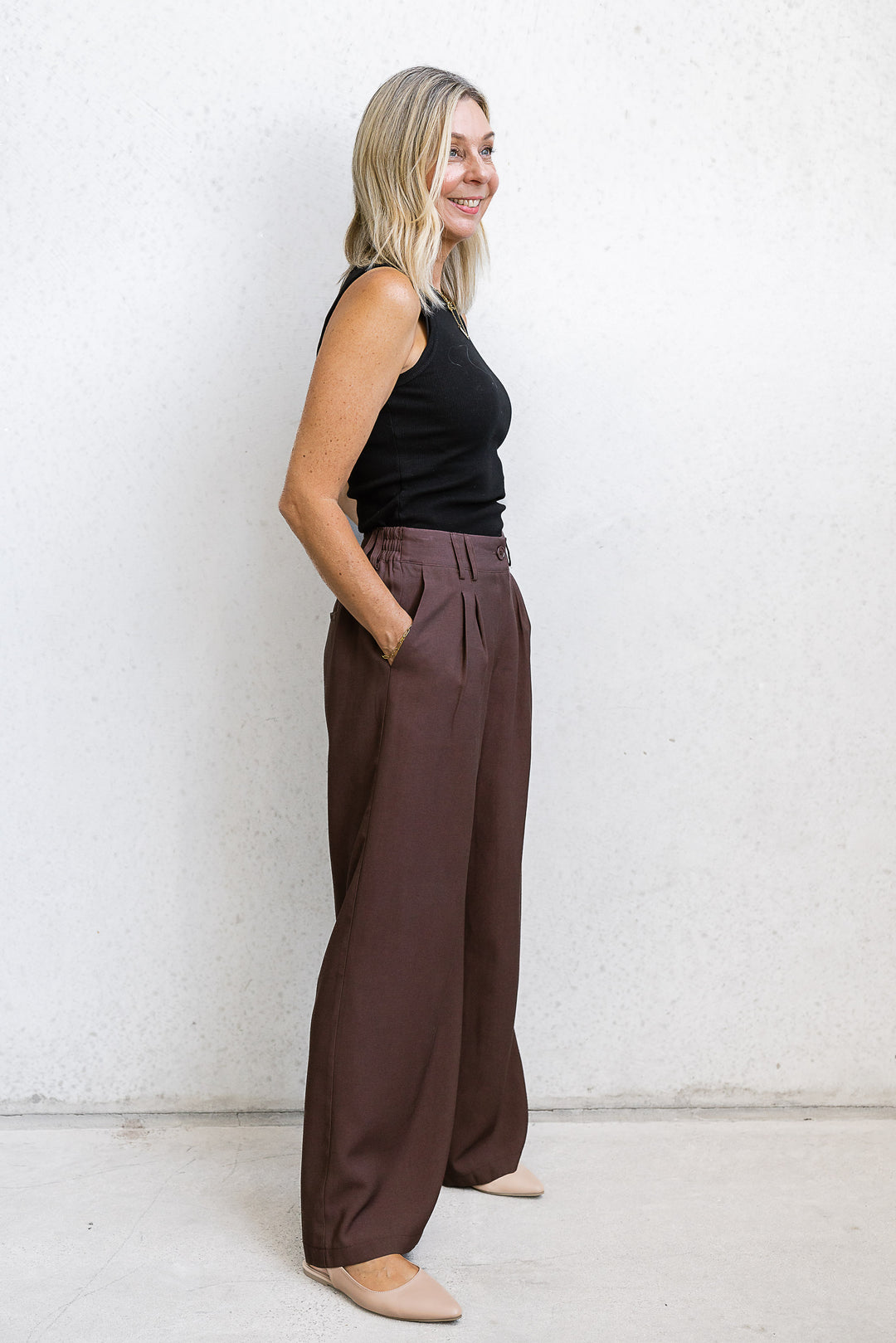 Eden Pant - Chocolate - Mabel and Woods