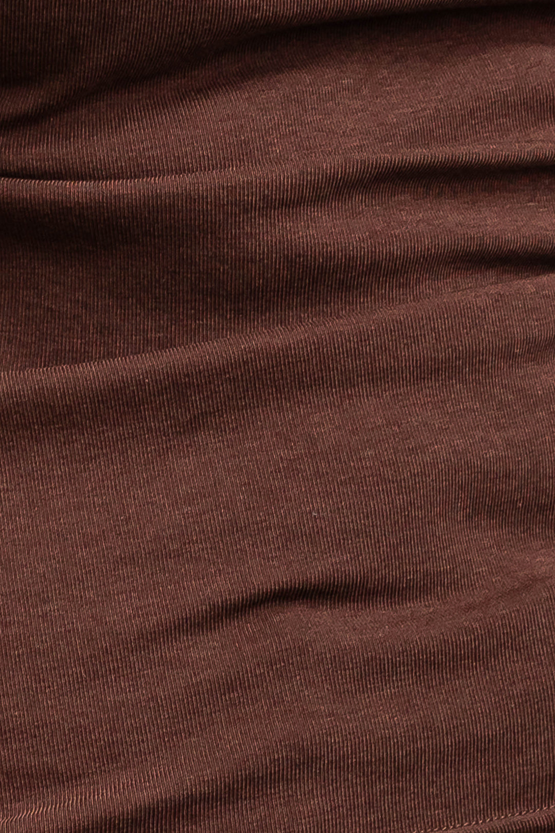 Off-Shoulder Ruched Top - Chocolate