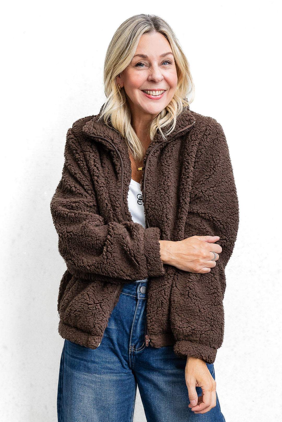 Chocolate Teddy Jacket - Mabel and Woods