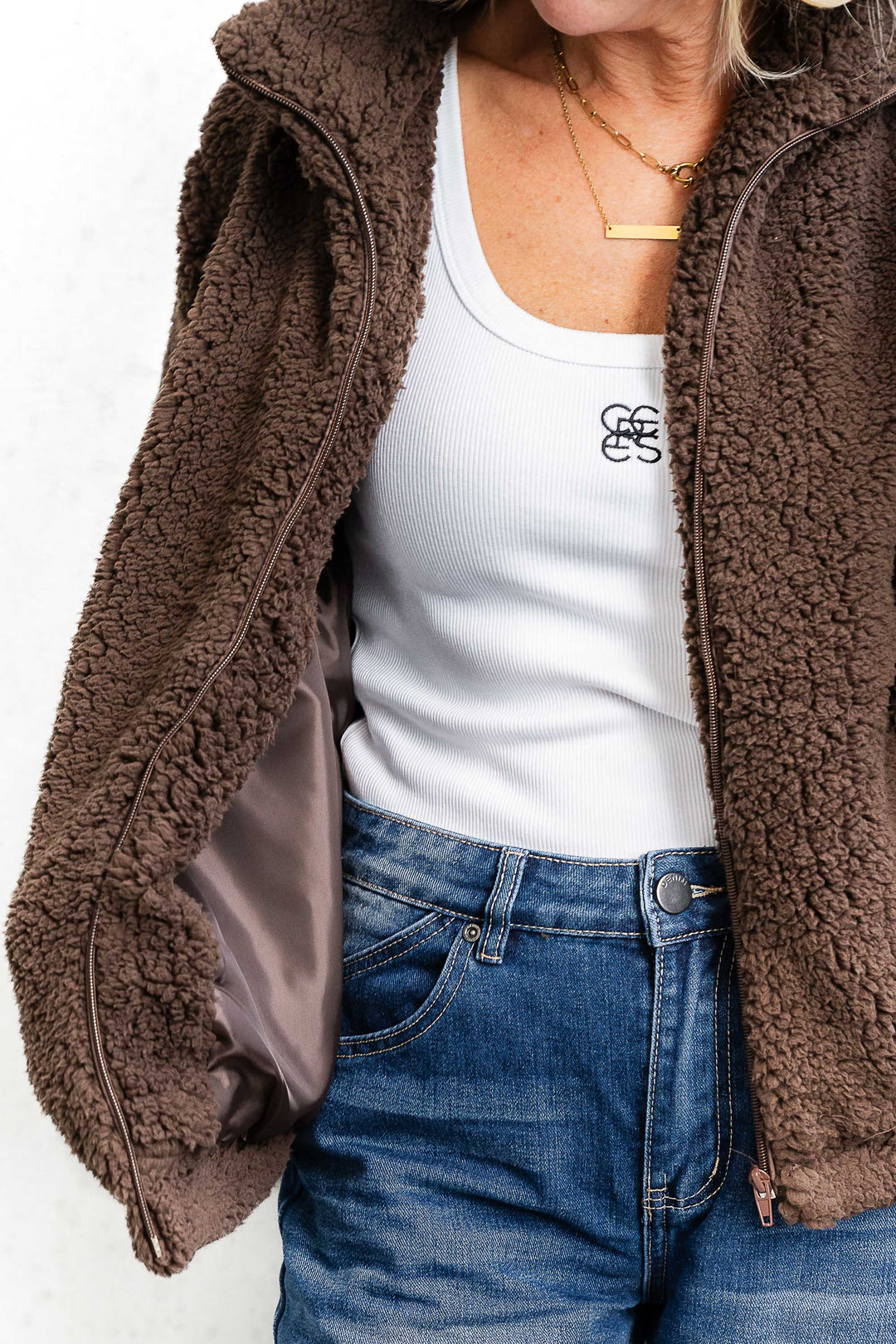 Chocolate Teddy Jacket - Mabel and Woods