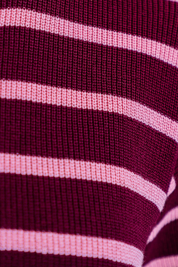 Lynx Knit Top - Burgandy - Mabel and Woods
