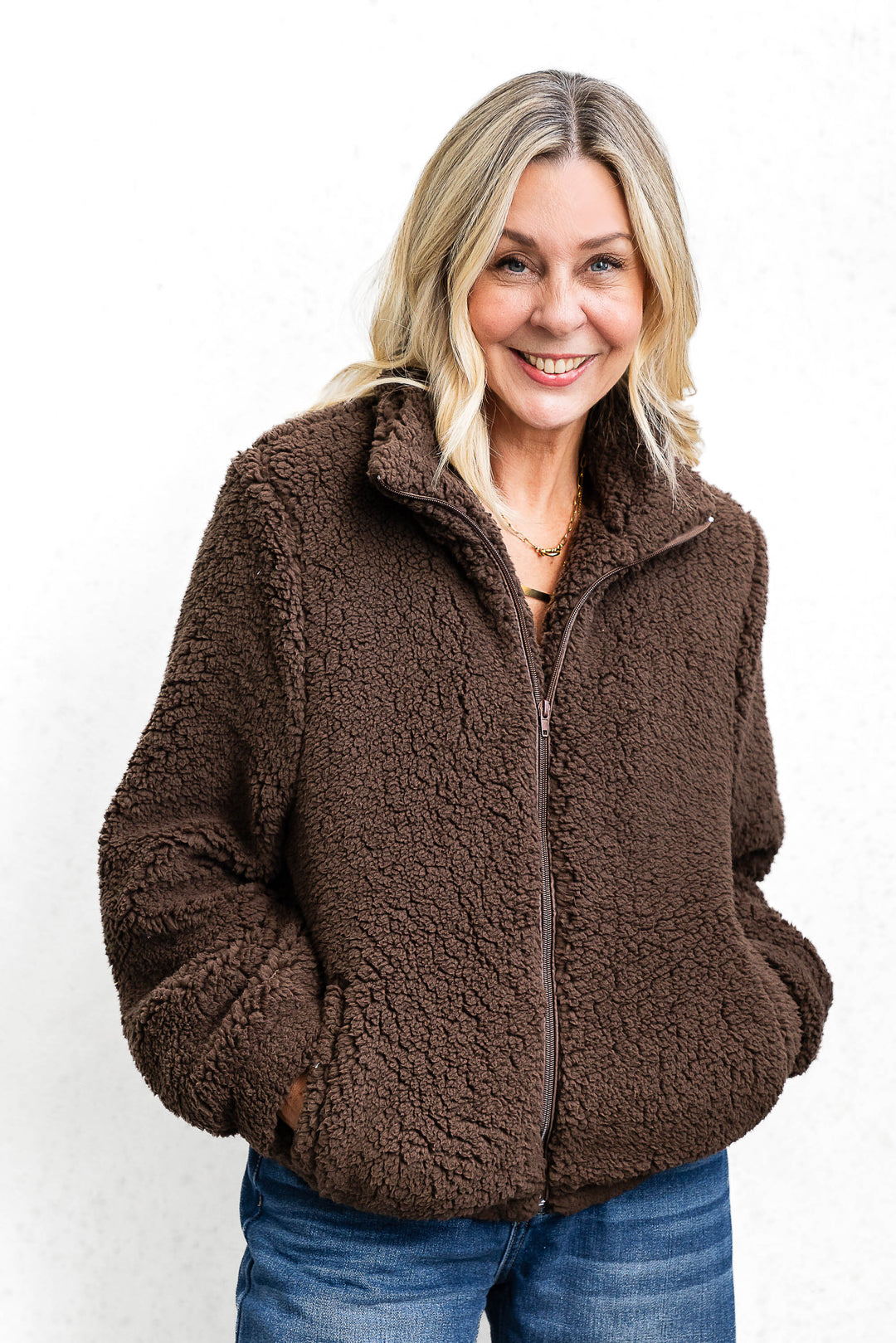 Chocolate Teddy Jacket - Mabel and Woods