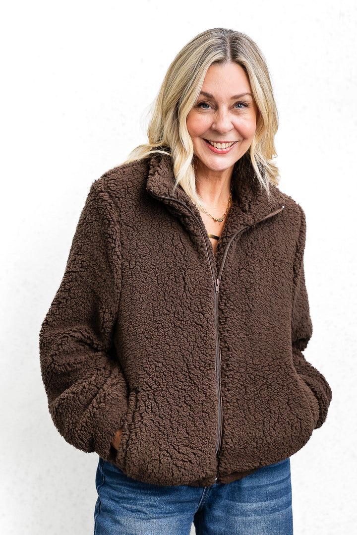 Chocolate Teddy Jacket - Mabel and Woods