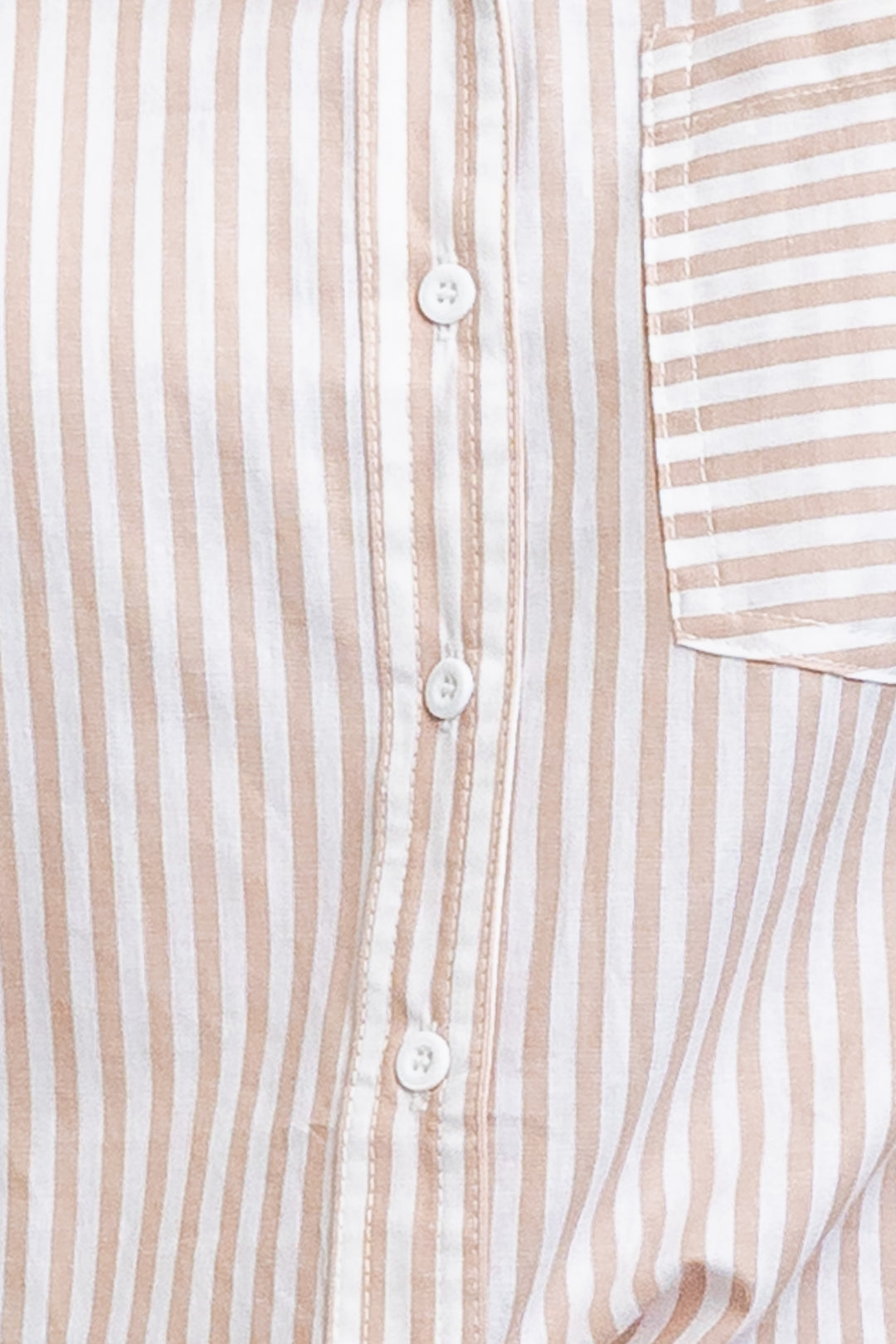 Camryn Shirt - Latte Stripe - Mabel and Woods