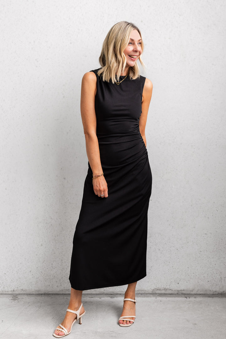 Maya Midi Dress - Black