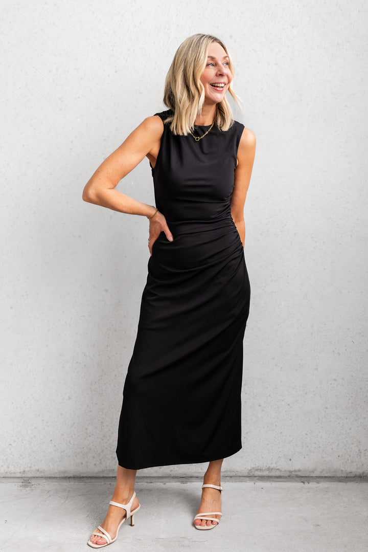Maya Midi Dress - Black