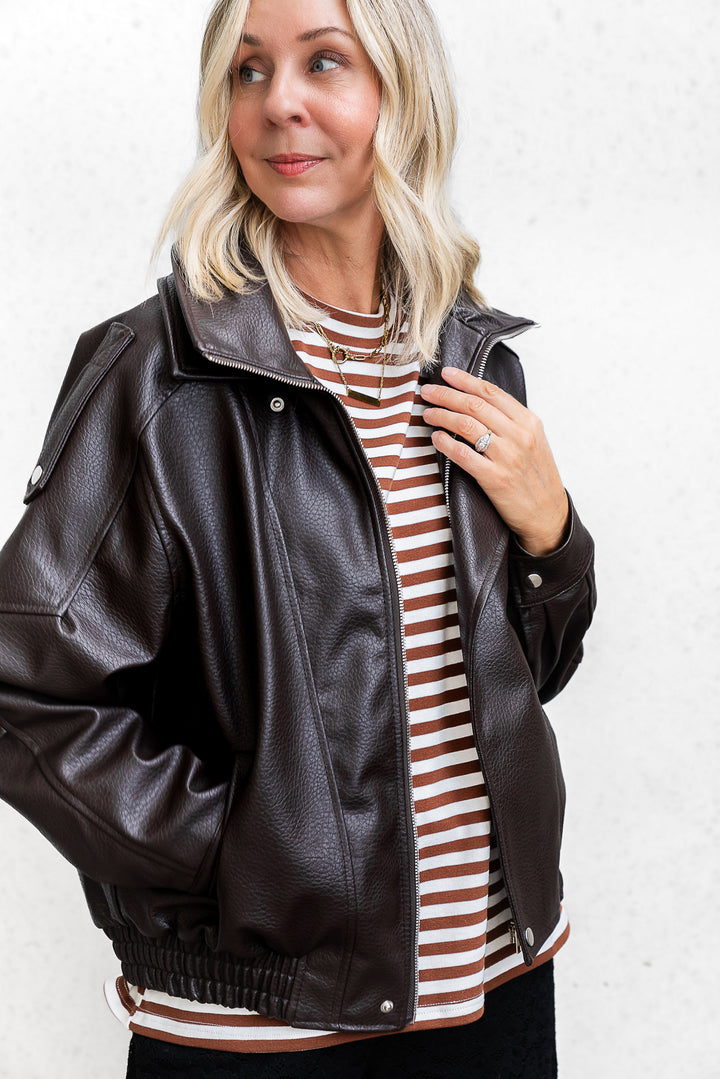 Mercer Bomber Jacket - Cocoa