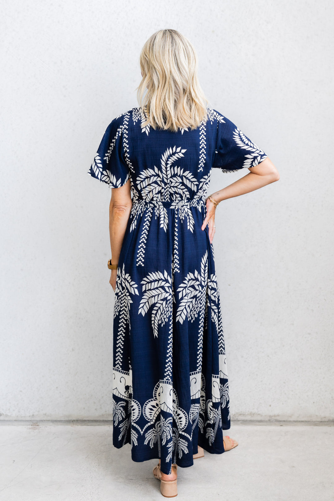 Haven Maxi Dress - Navy/Cream