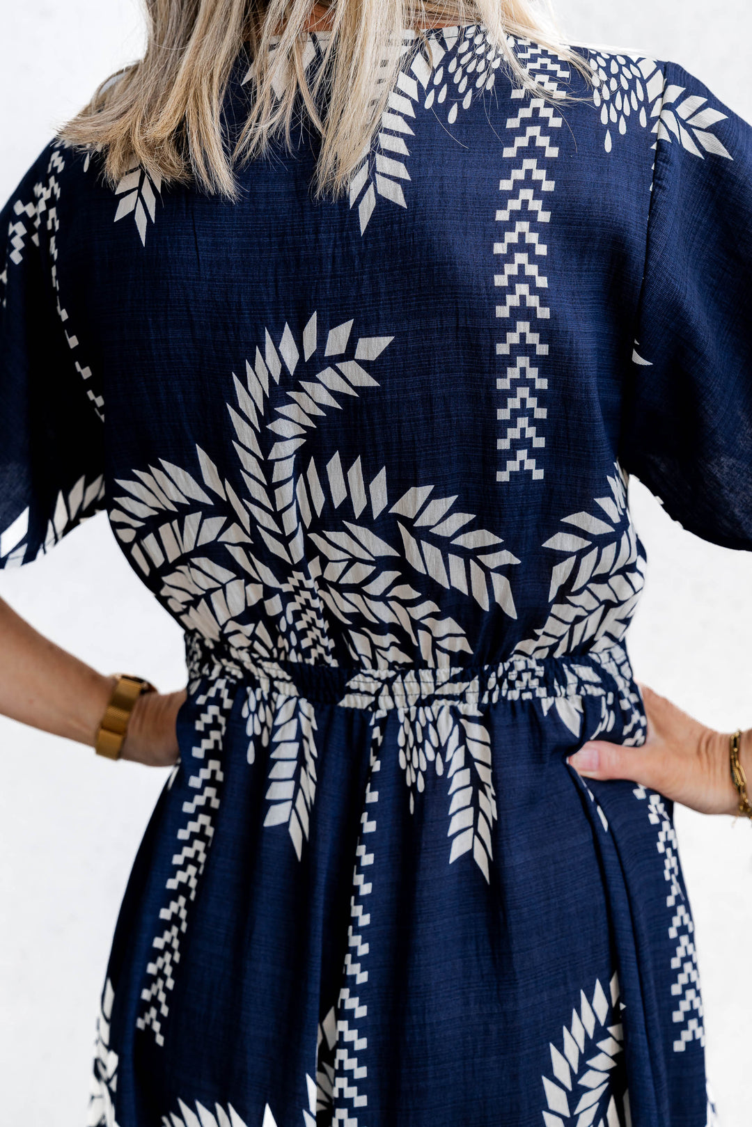 Haven Maxi Dress - Navy/Cream