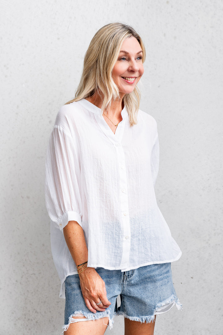 Summer Shirt - White - Mabel and Woods