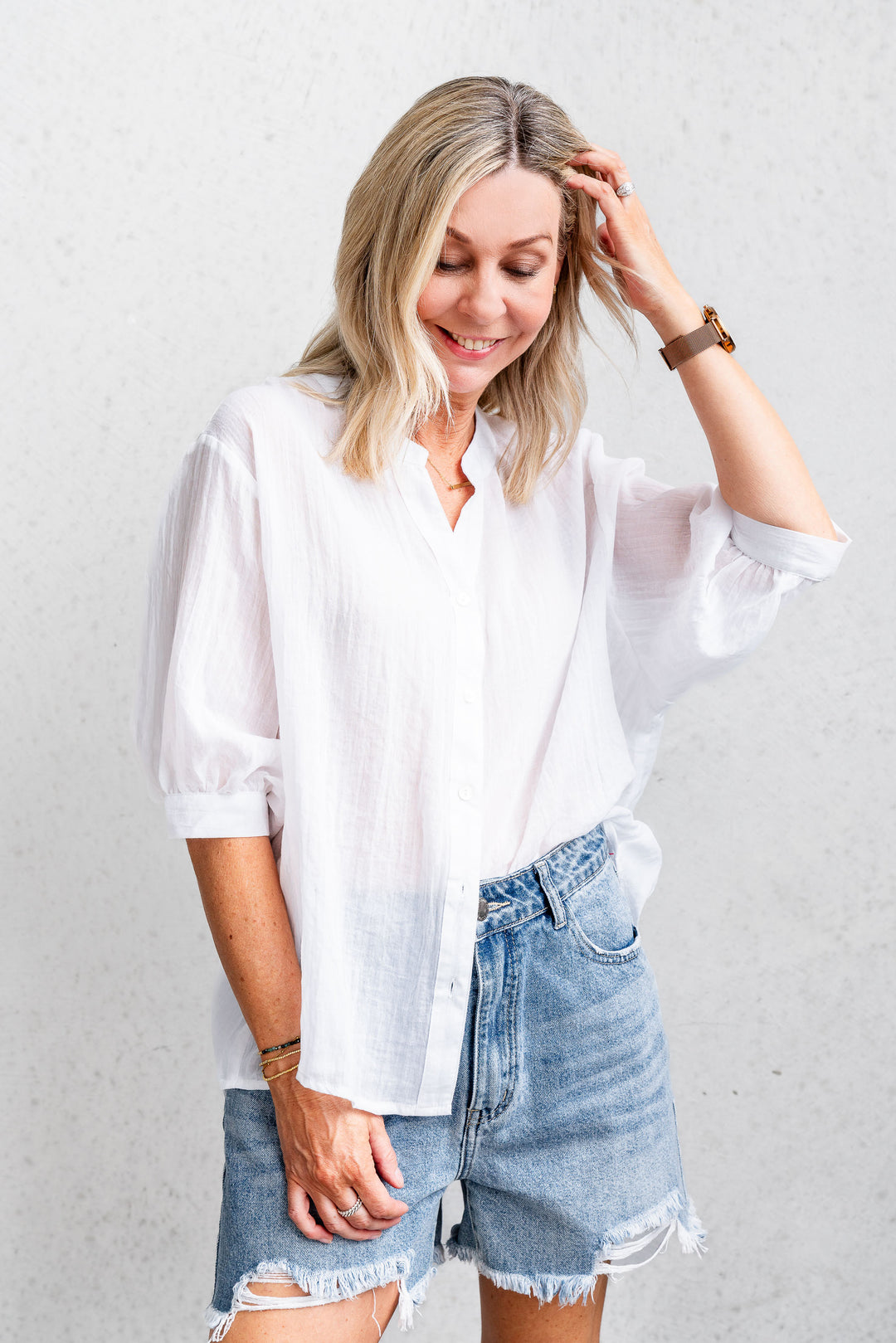 Summer Shirt - White - Mabel and Woods