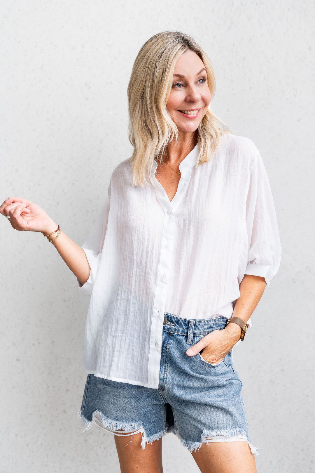 Summer Shirt - White - Mabel and Woods