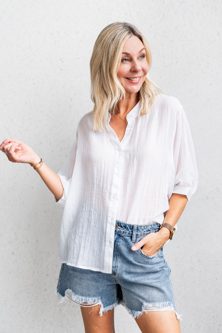 Summer Shirt - White - Mabel and Woods