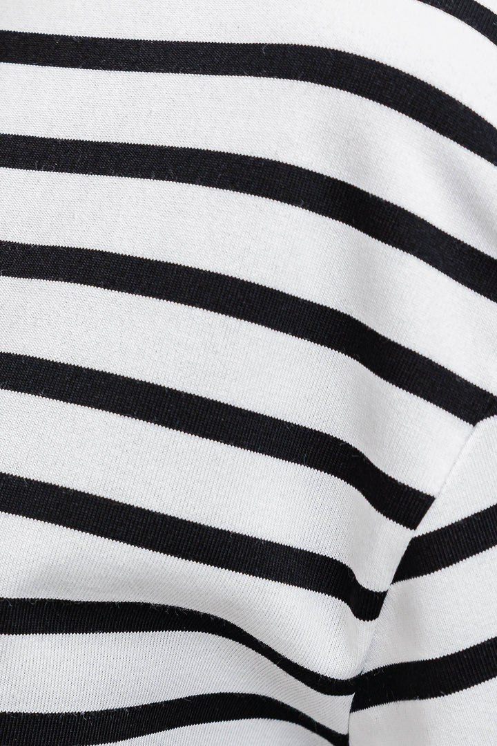 Chapman Stripe Top - White/Black - Mabel and Woods