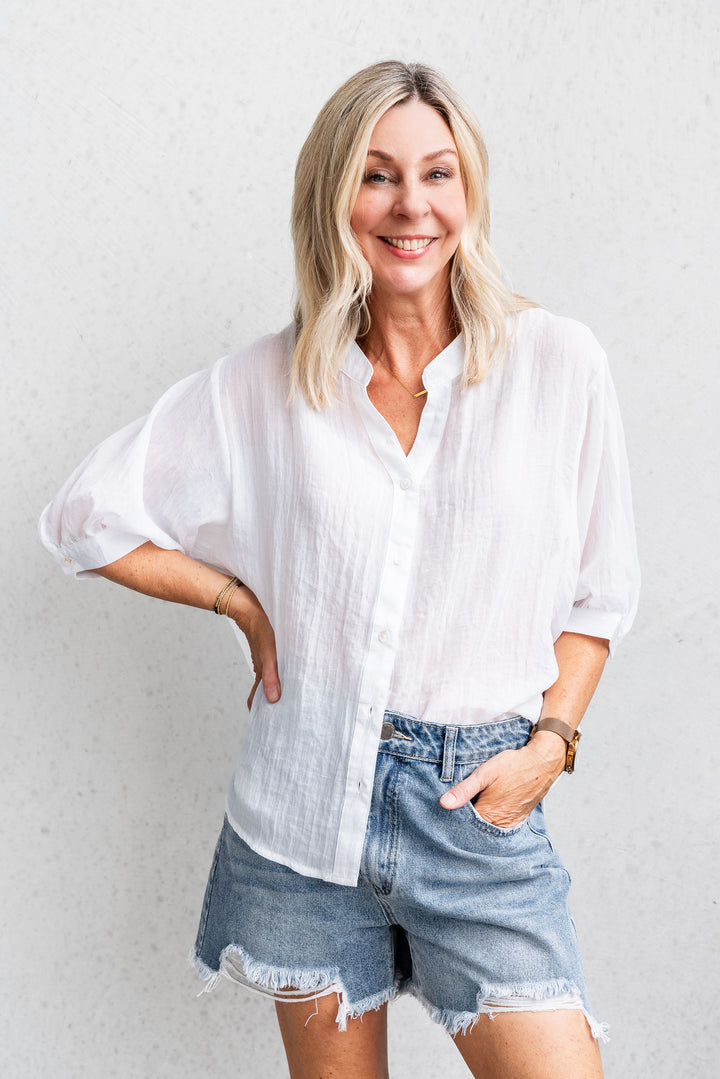 Summer Shirt - White - Mabel and Woods