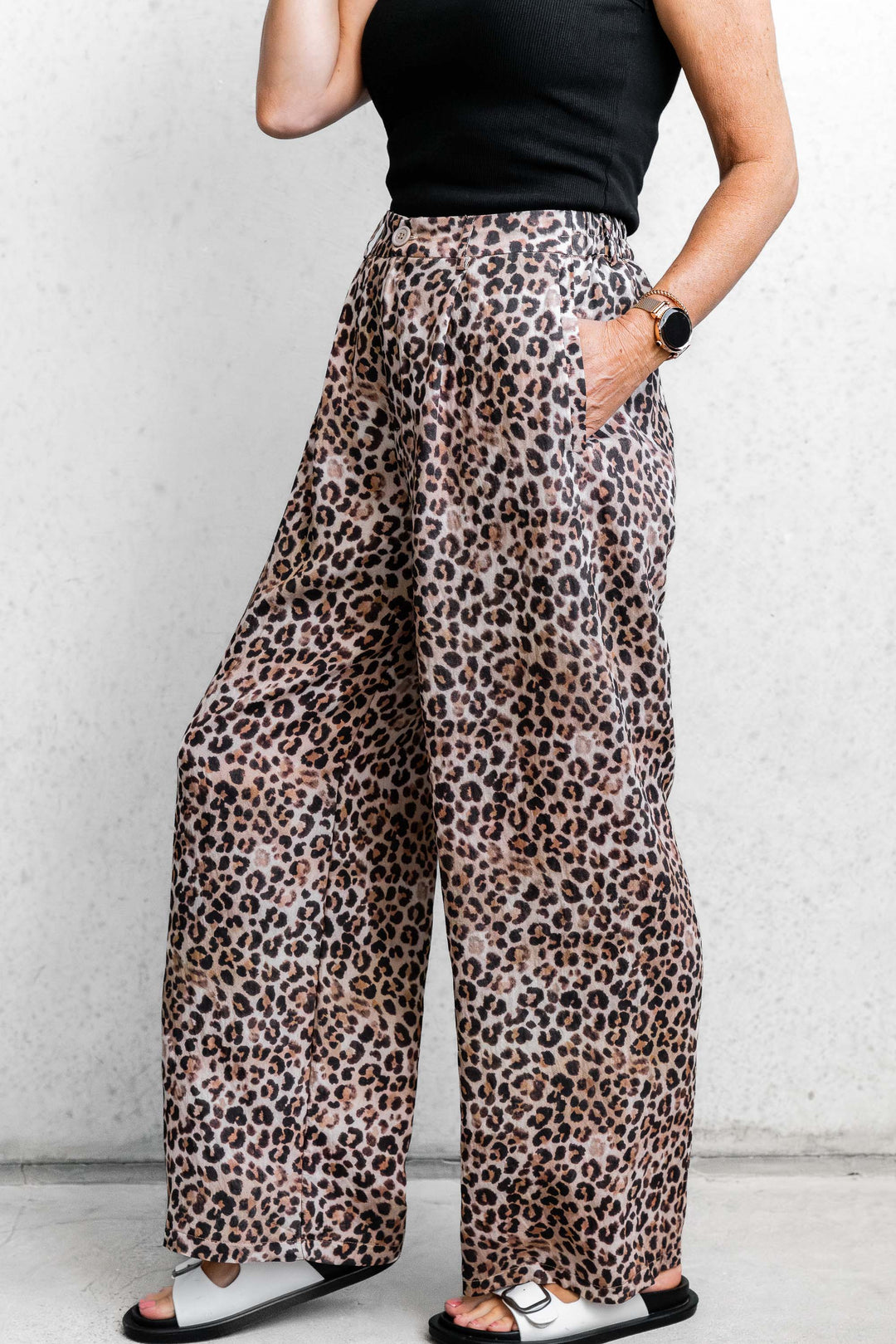Leopard Wide Leg Pants