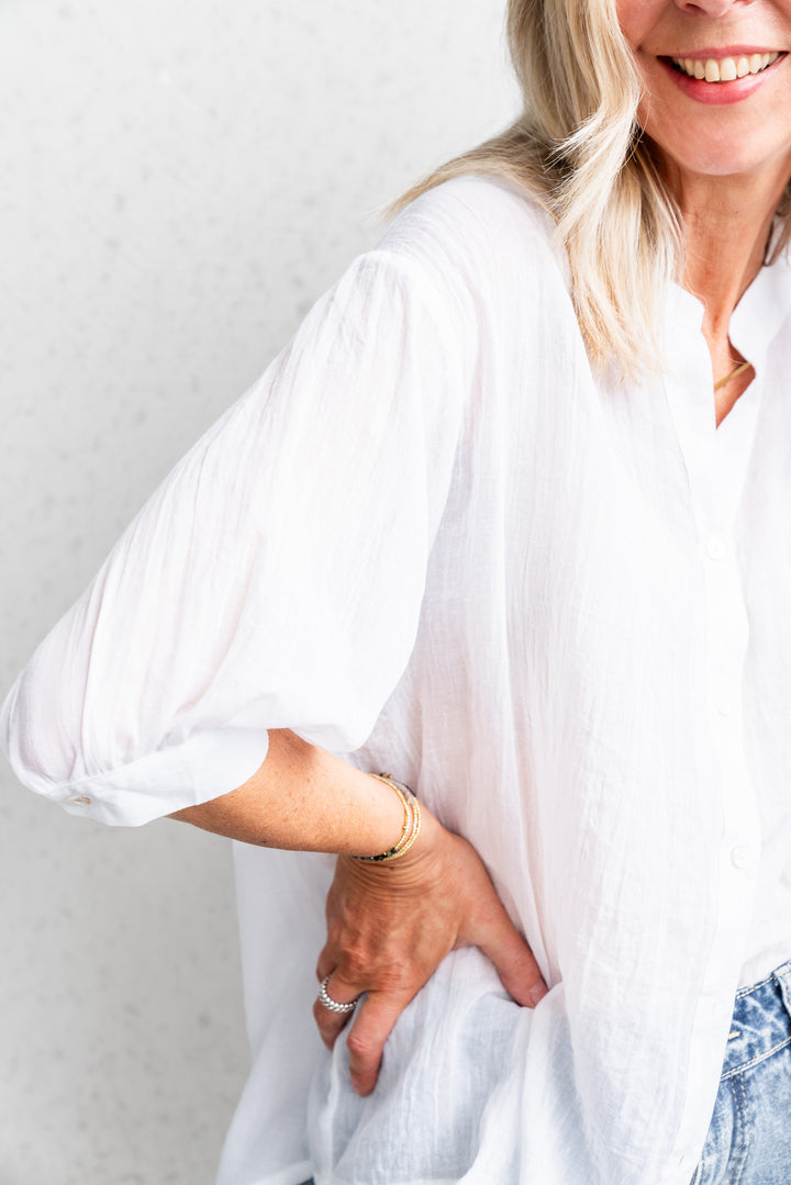 Summer Shirt - White - Mabel and Woods