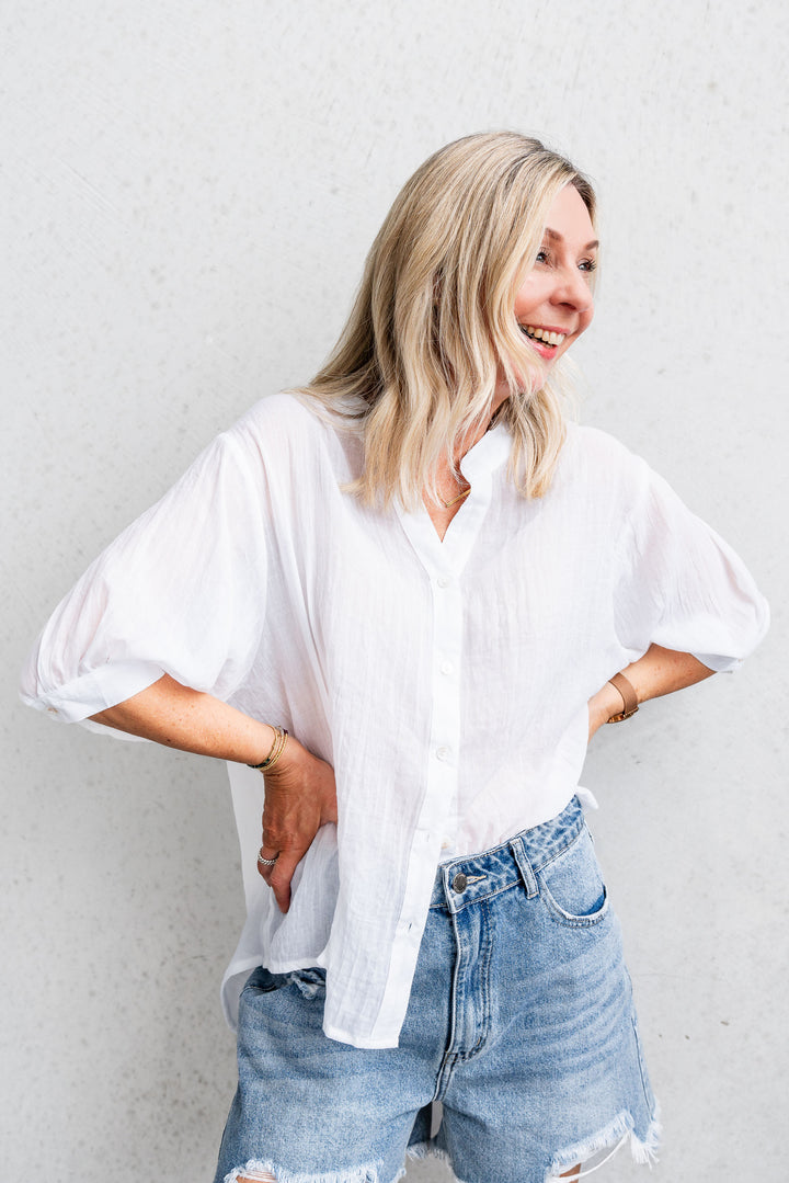 Summer Shirt - White - Mabel and Woods