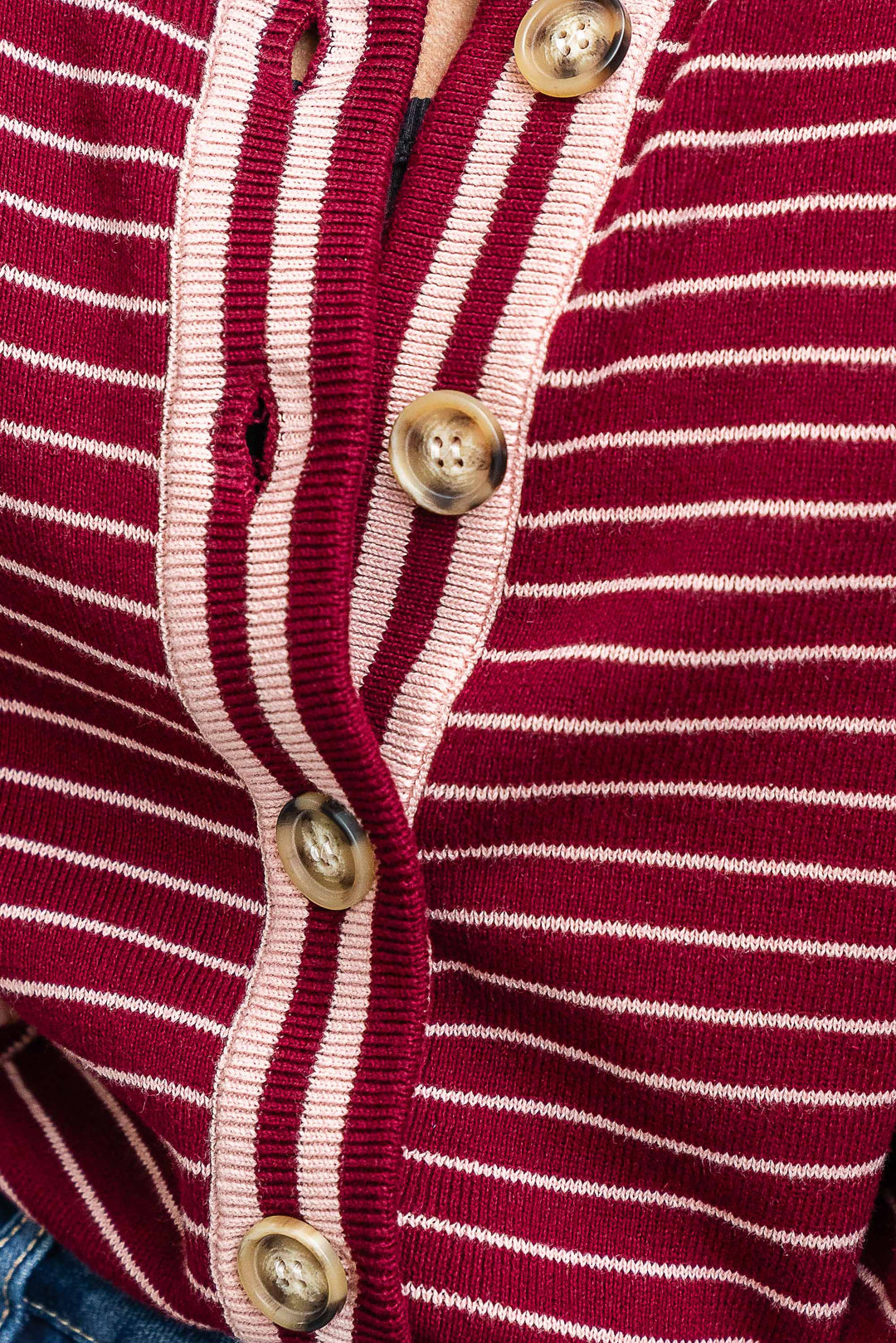 Merlot Stripe Cardi - Mabel and Woods