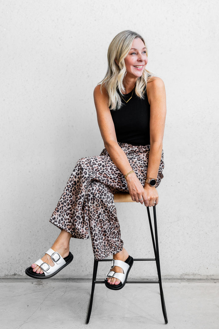 Leopard Wide Leg Pants