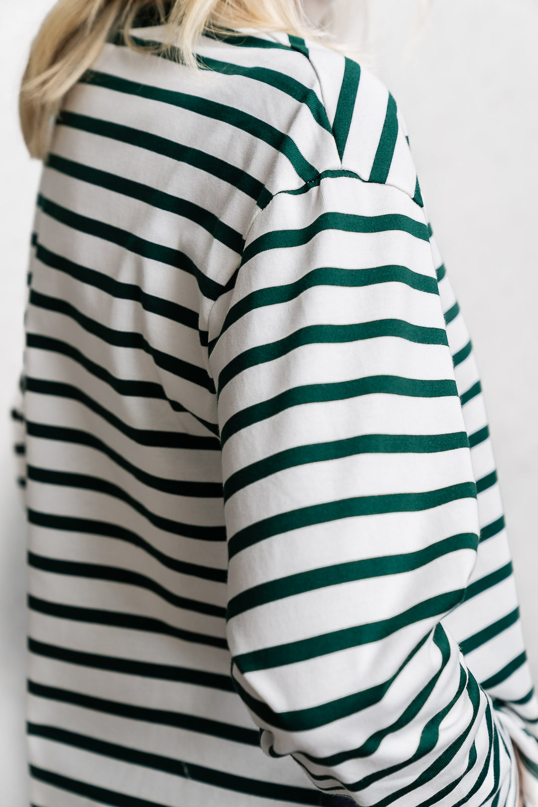 Chapman Stripe Top - White/Green - Mabel and Woods