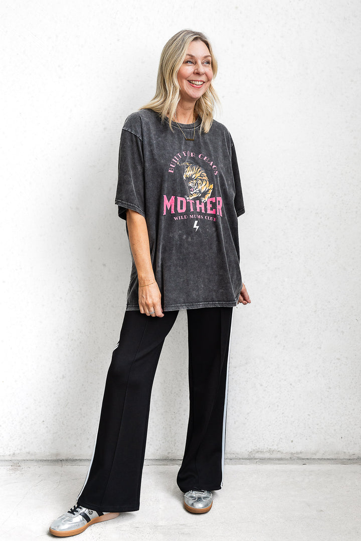 Chaos Tee - Washed Black - Mabel and Woods