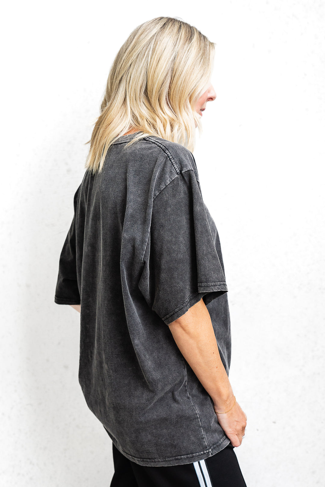 Chaos Tee - Washed Black - Mabel and Woods