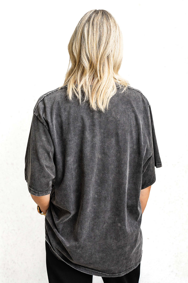 Chaos Tee - Washed Black - Mabel and Woods