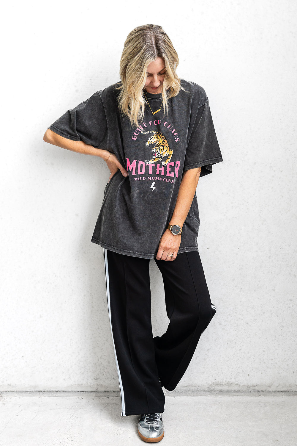 Chaos Tee - Washed Black - Mabel and Woods