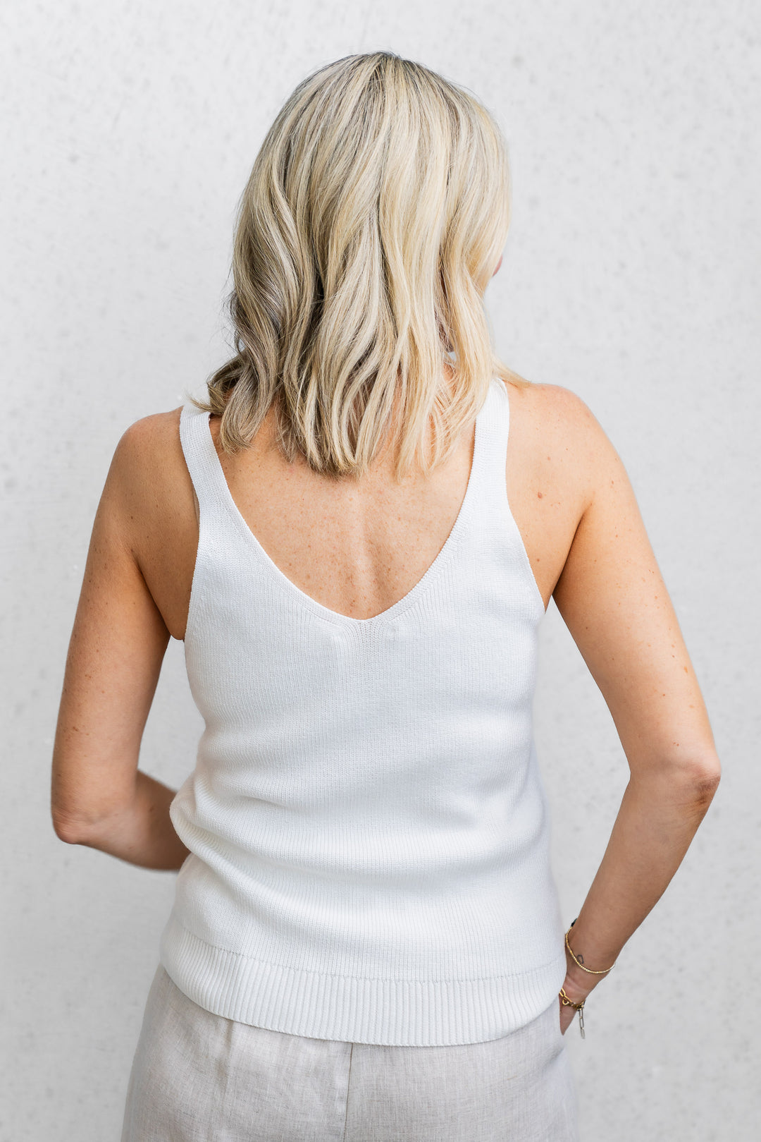 Eve Knit Tank - Vanilla